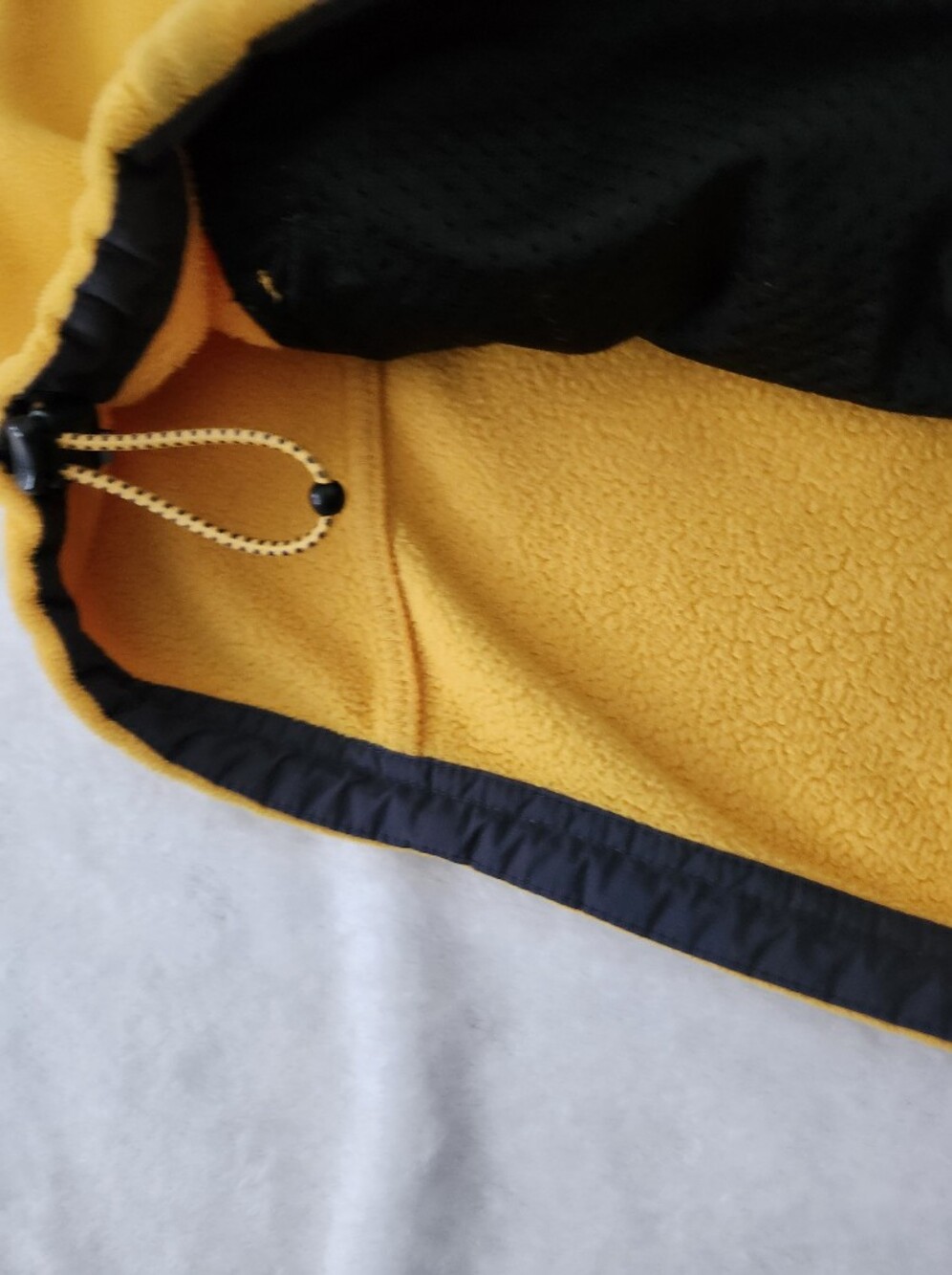 L.L. BEAN Men's Size XL Colorblock Polartec Fleece Sweater Jacket Grey Yellow - Picture 9 of 14